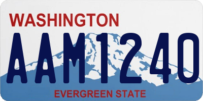 WA license plate AAM1240