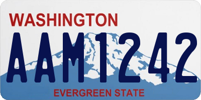 WA license plate AAM1242
