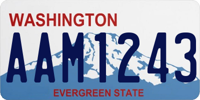 WA license plate AAM1243