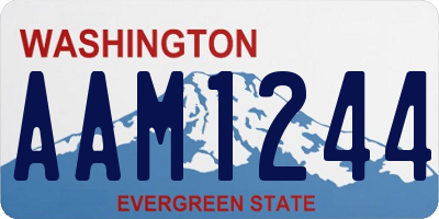 WA license plate AAM1244