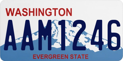 WA license plate AAM1246