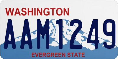 WA license plate AAM1249