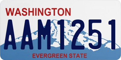 WA license plate AAM1251