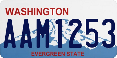 WA license plate AAM1253