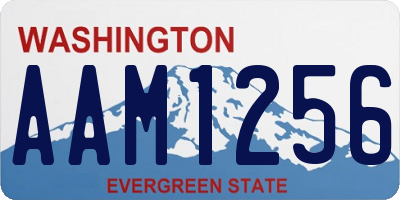 WA license plate AAM1256