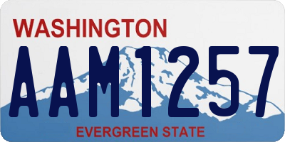 WA license plate AAM1257
