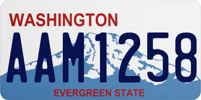 WA license plate AAM1258