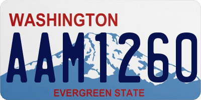 WA license plate AAM1260