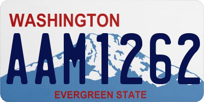 WA license plate AAM1262