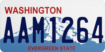 WA license plate AAM1264