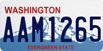 WA license plate AAM1265