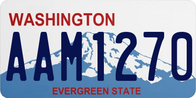 WA license plate AAM1270