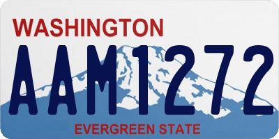 WA license plate AAM1272