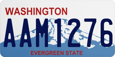 WA license plate AAM1276