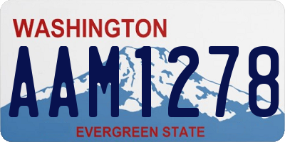 WA license plate AAM1278