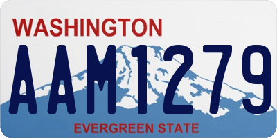 WA license plate AAM1279