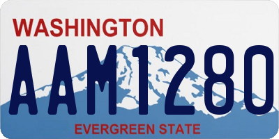 WA license plate AAM1280