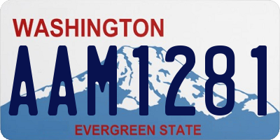 WA license plate AAM1281