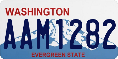 WA license plate AAM1282