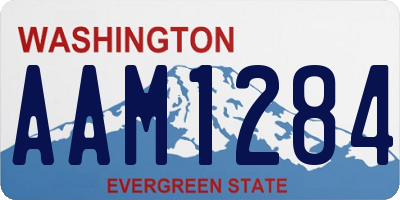 WA license plate AAM1284