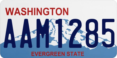 WA license plate AAM1285