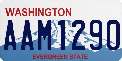 WA license plate AAM1290