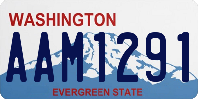 WA license plate AAM1291