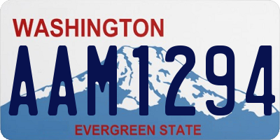 WA license plate AAM1294