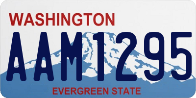 WA license plate AAM1295