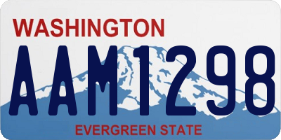 WA license plate AAM1298