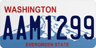 WA license plate AAM1299