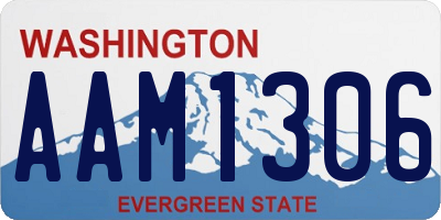 WA license plate AAM1306