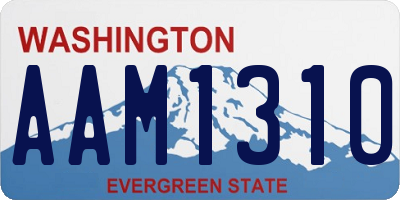 WA license plate AAM1310