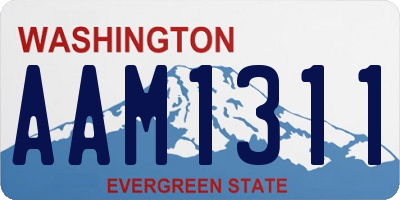 WA license plate AAM1311