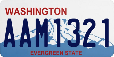WA license plate AAM1321
