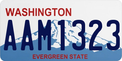 WA license plate AAM1323