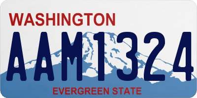 WA license plate AAM1324