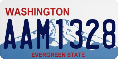 WA license plate AAM1328