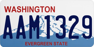 WA license plate AAM1329