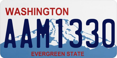 WA license plate AAM1330