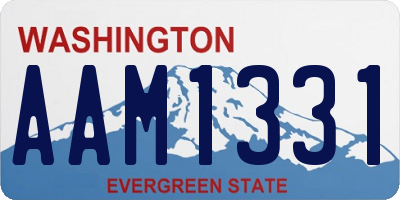 WA license plate AAM1331