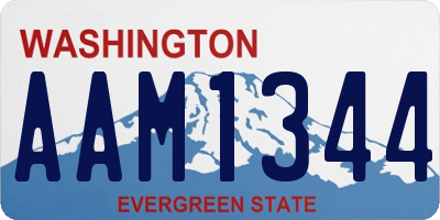 WA license plate AAM1344