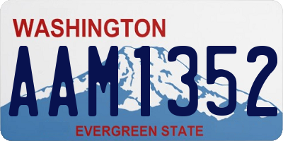 WA license plate AAM1352