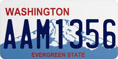 WA license plate AAM1356