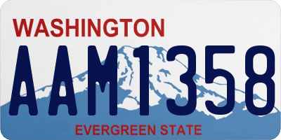 WA license plate AAM1358