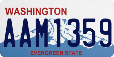 WA license plate AAM1359