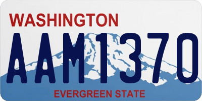 WA license plate AAM1370