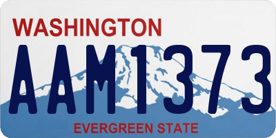 WA license plate AAM1373