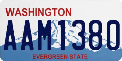 WA license plate AAM1380