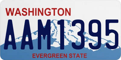 WA license plate AAM1395